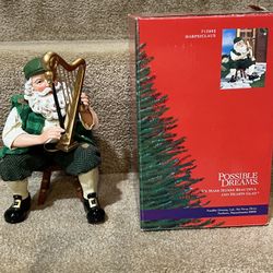 Department 56 Possible Dreams Clothtique Harpsiclaus Harp Santa Figurine w/ box