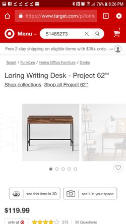 Loring writing desk walnut outlet