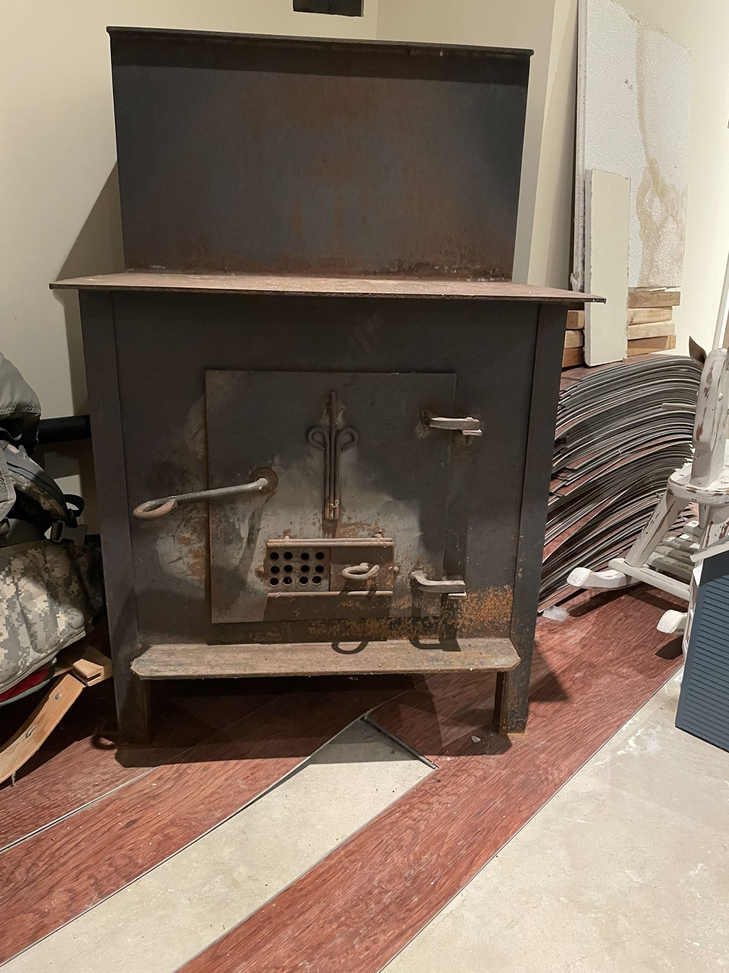 Heavy Steel Wood Stove - Untested