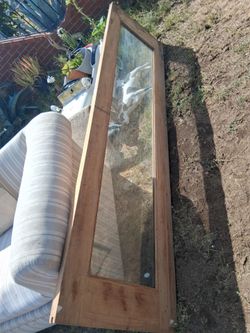 Wooden Framed Glass Panel Door