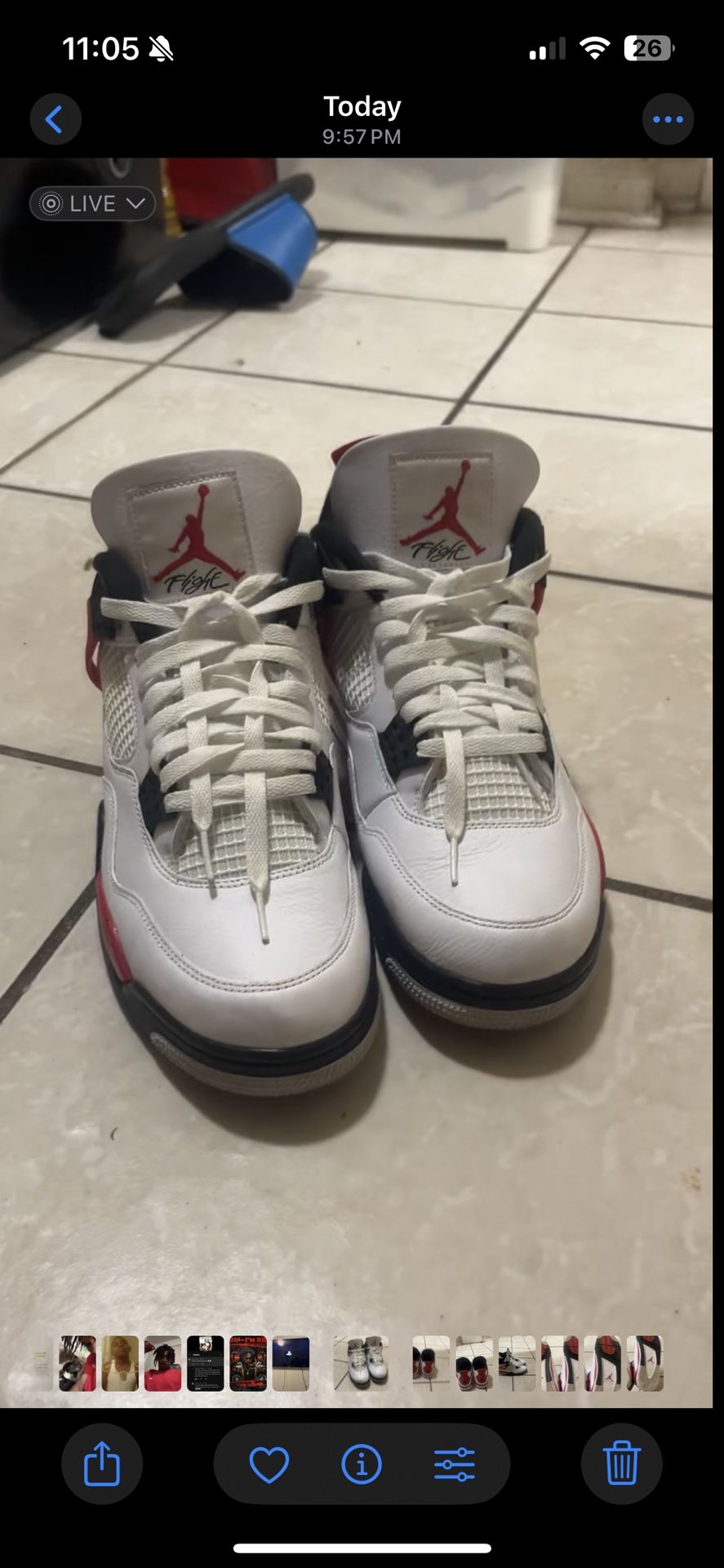175 Red Cement Jordan 4’s