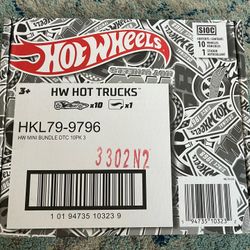 Hot Wheels Hot Trucks Short Card 10 Pack Tesla Cybertruck 83 Chevy Silverado 