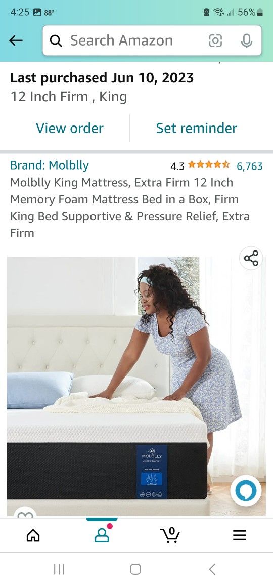 Brand New 12 " King Size Memory Foam Firm Mattress New.