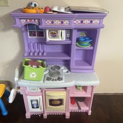 Toy Kitchen With Food