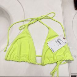 Good american neon yellow bikini top