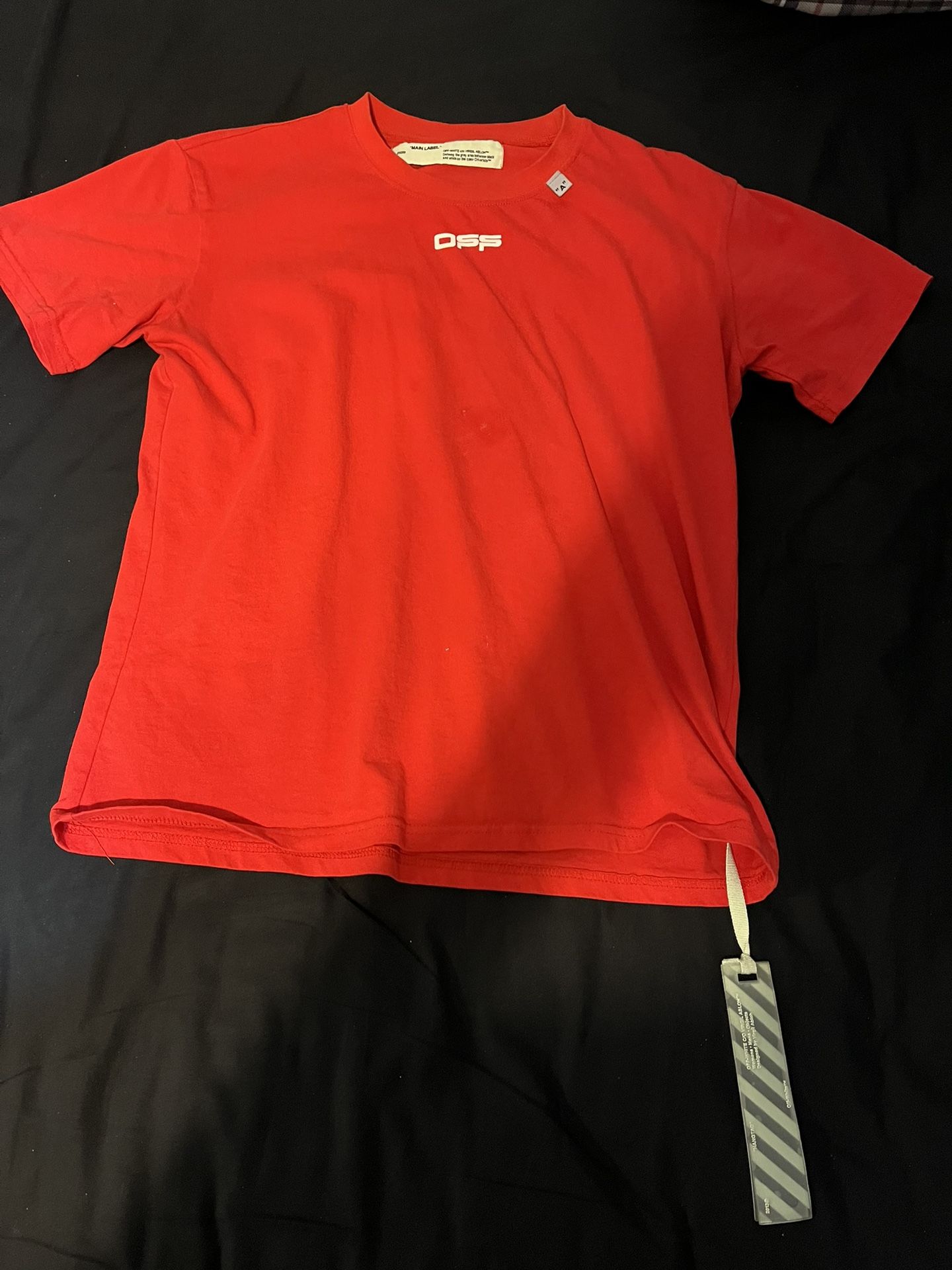 OFF-WHITE Painting Arrow Printing Short Sleeve Red