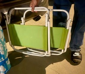 Two green beach Chairs