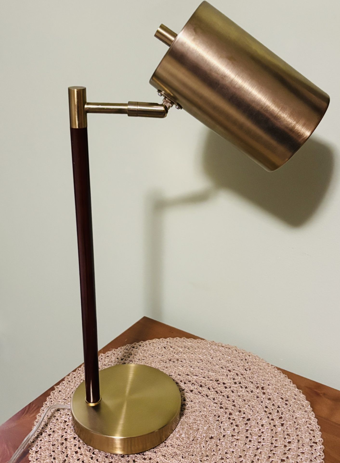 Gold And Brown Desk/Table Lamp