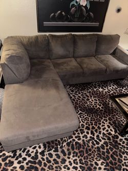 Medium Grey L-Shaped Couch