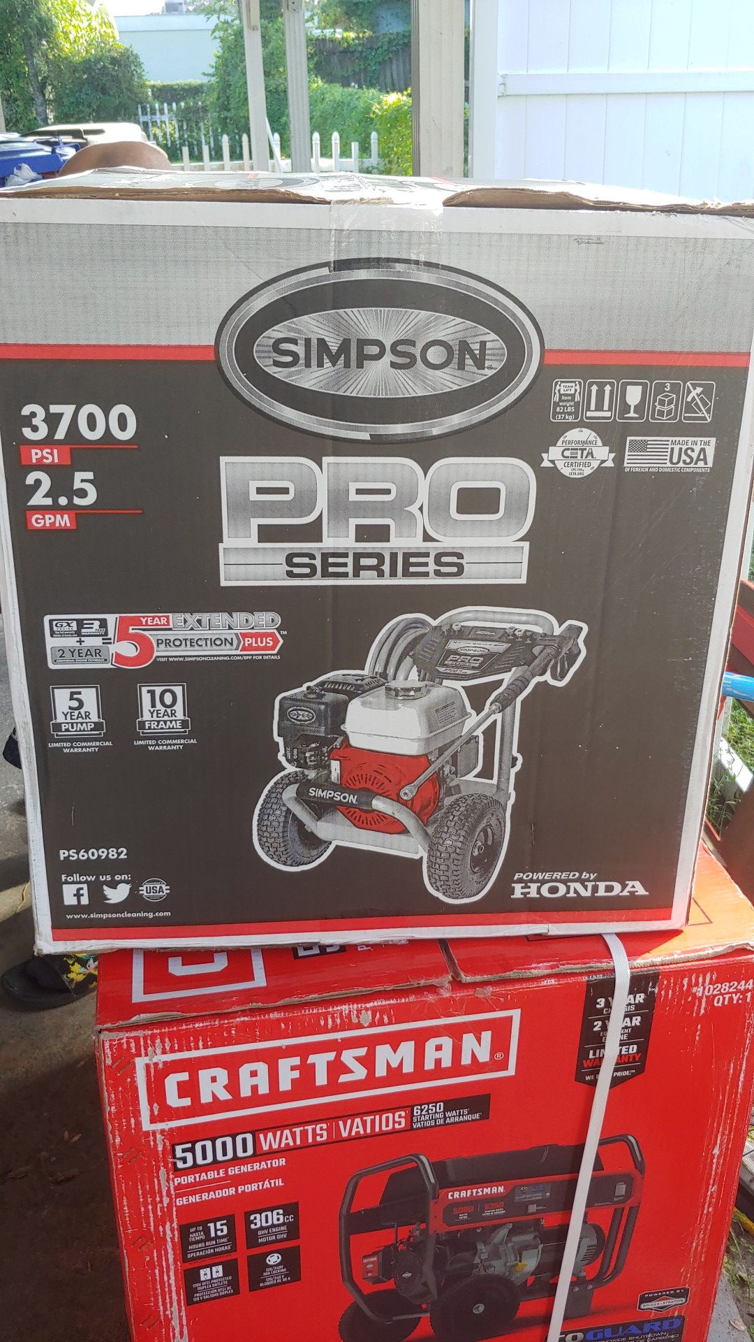 Simpson pro series pressure washer 3700 psi