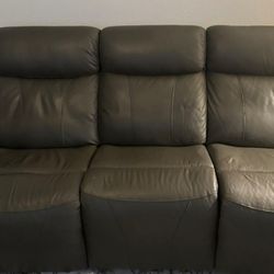 Grey Leather Couch - Ashley Furniture 
