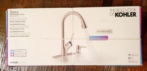 Setra - Kitchen faucet with KOHLER Konnect and voice-activated technology with soap/lotion dispenser