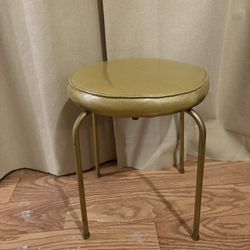 Vintage Gold Fleck Vanity Stool 