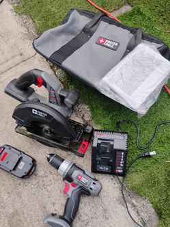 Porter Cable set drill and hand saw