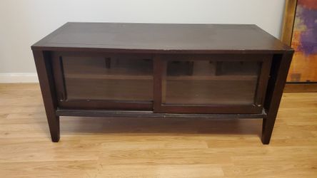 Sturdy Brown Wooden TV Stand