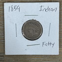 1859 Indian Head Penny Coin 