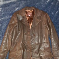 $80 Genuine Leather Brown Jacket Vintage