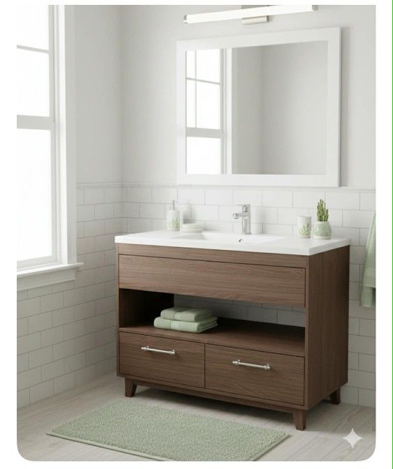 New 36 In Vanity In Box Modern With Drawers