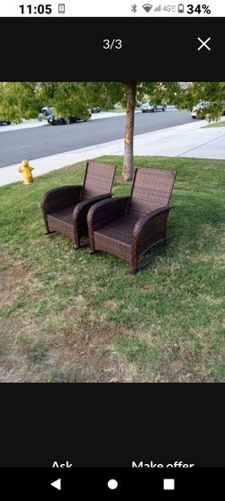 Brand new patio chairs outdoor patio furniture set two piece outdoor patio rocking chairs no cushions price is firm !!!