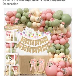 Baby in bloom baby shower decorations balloons