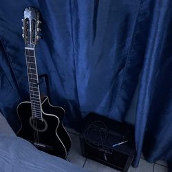 guitar with amp