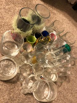 Glass shots and cups