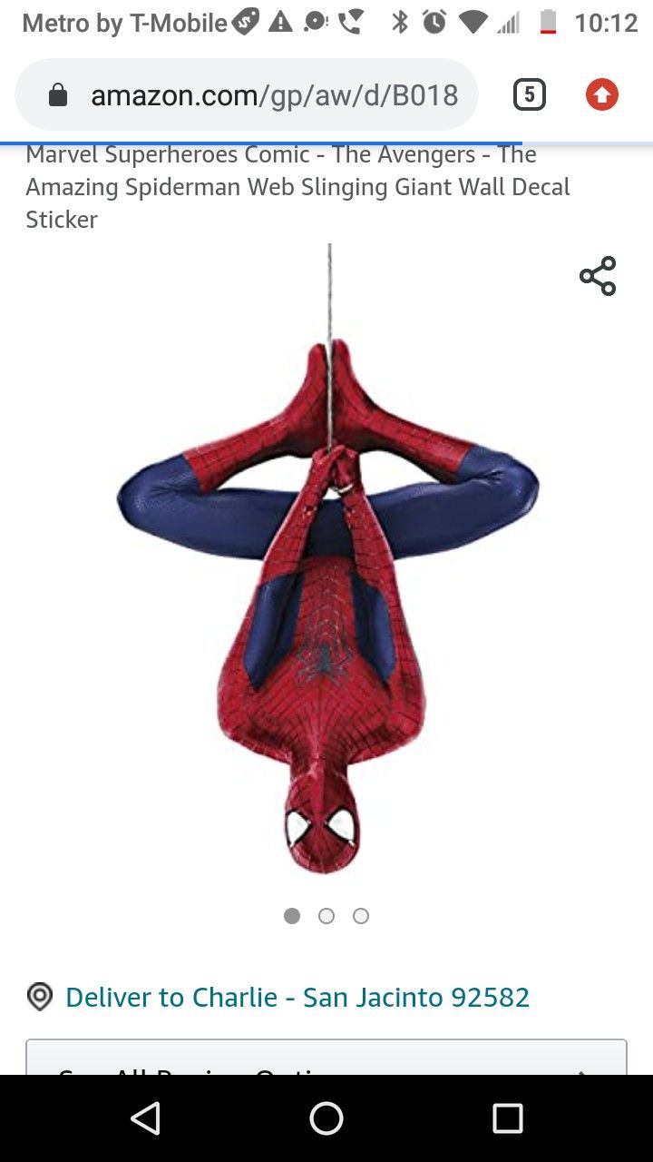 Spiderman wall decal