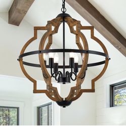 Rustic Antique Orb Chandelier Farmhouse Vintage