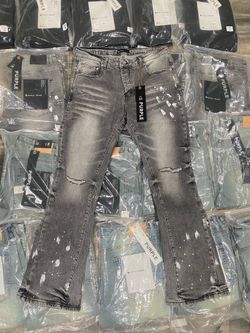 GREY FLARE PURPLE JEANS
