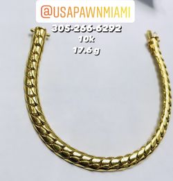 Fancy Italian Cuban Bracelet Hollow 10k 17.6g
