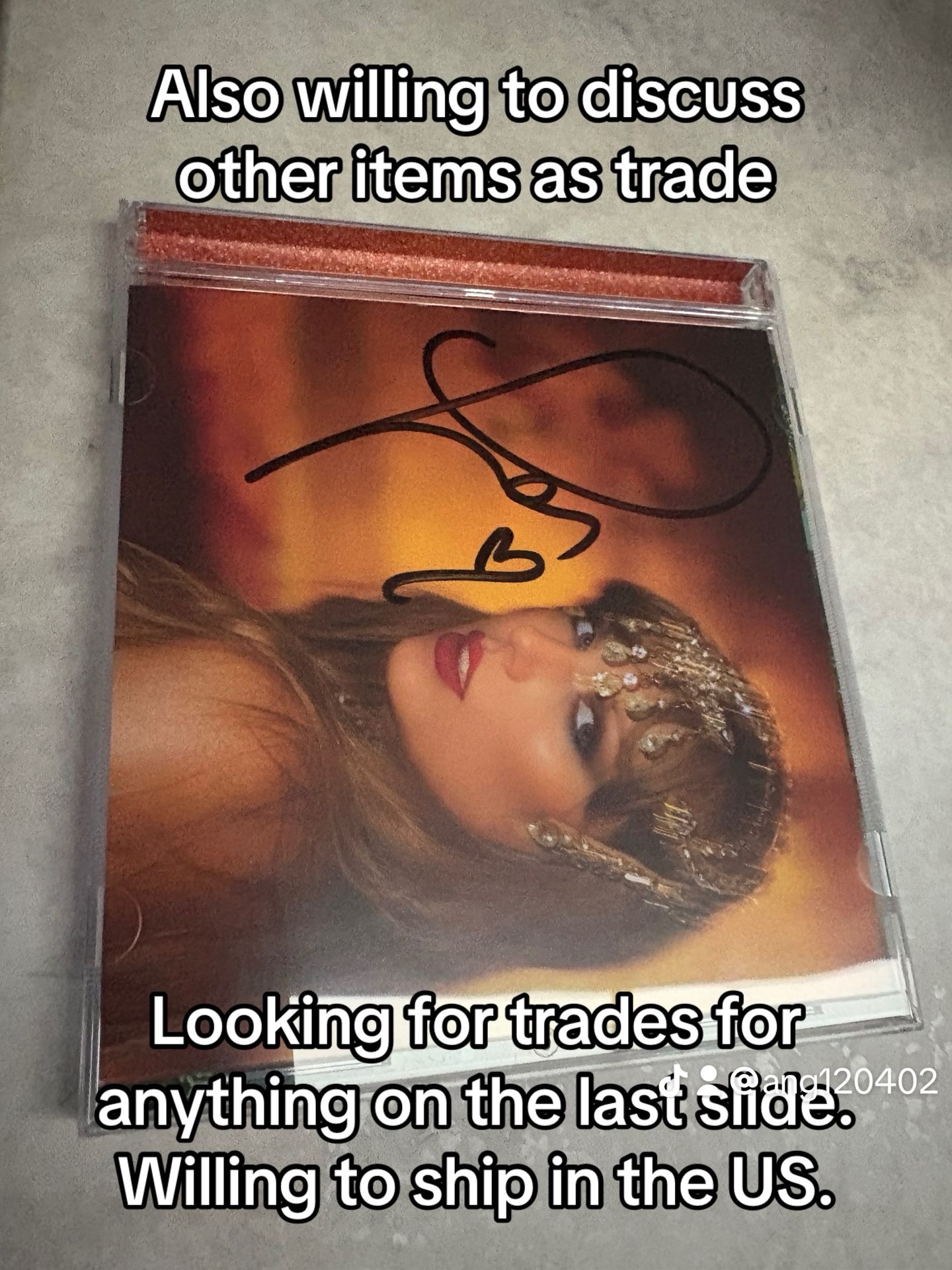 TRADE The Life Of A Showgirl Signed CD #1