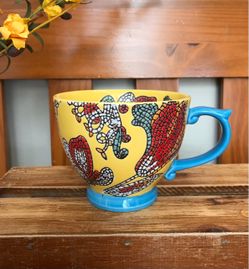 World Market Floral Mosaic Mug