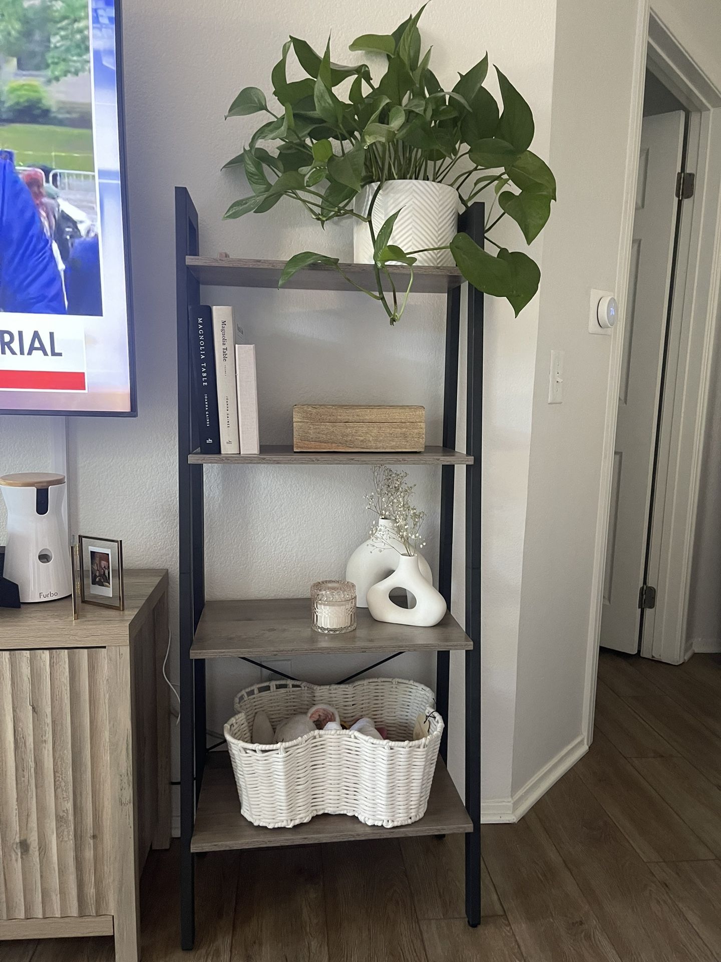Ladder Shelf 4 Tier Bookshelf