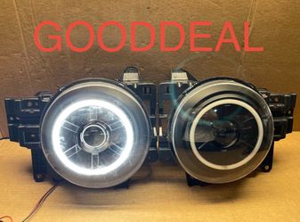 #OH191 2007-2014 TOYOTA FJ CRUISER lamp HALO LED HALOGEN HEADLIGHT PAIR