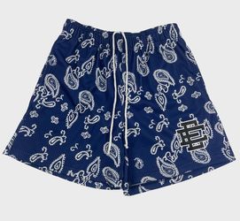 EE Paisley Mesh Shorts - Navy/White