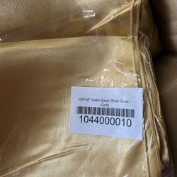 Gold Satin Sashes For Chair Bows 