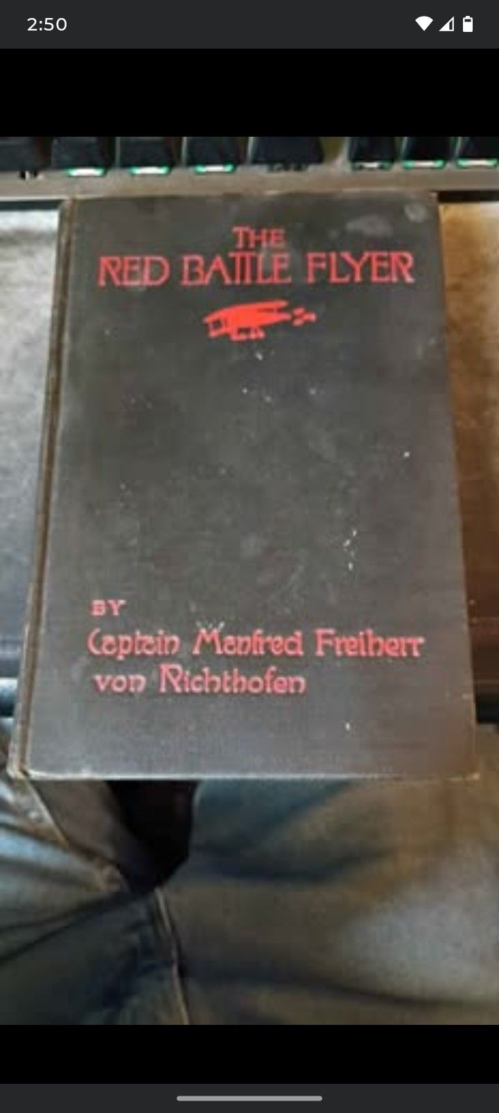 Red Battle Flyer by Manfred Freiherr Richthofen Book
