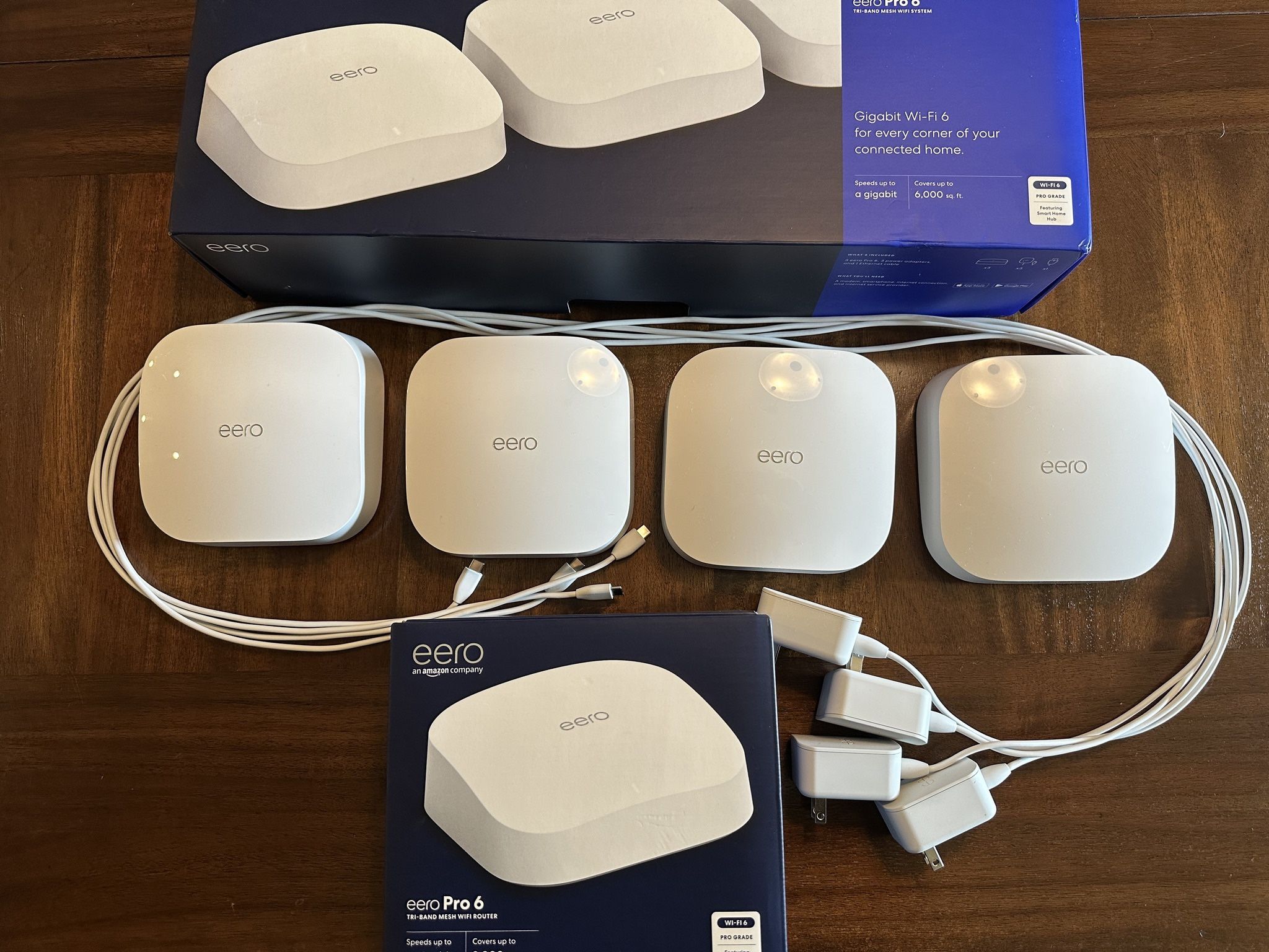 Eero Pro (3-Pack and 1-Pack) and Eero 6 (1-pack)