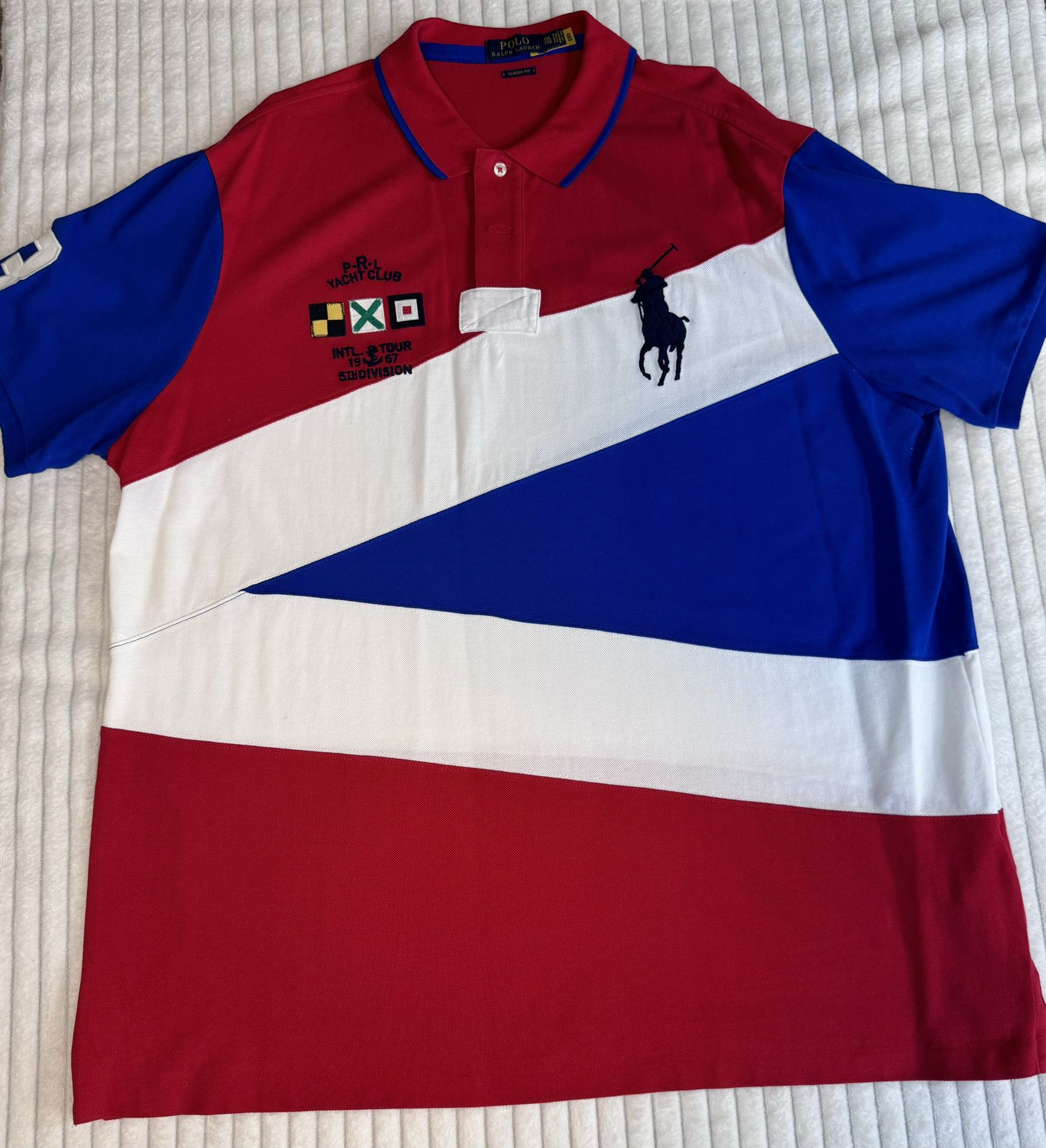 Polo Ralph Lauren Red - White - Blue Shirt XXL TTG