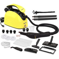 Steam Cleaner, with 21 Accessories, Portable Handheld Steam Mop Natural Cleaning for Home Use, Floor, Grout, White 1K+ bought in past month