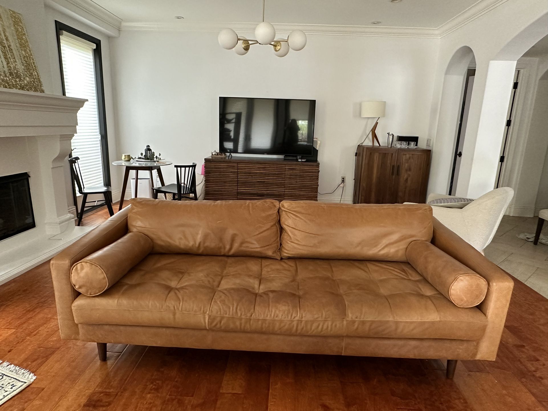 Poly And Bark Napa Leather Sofa