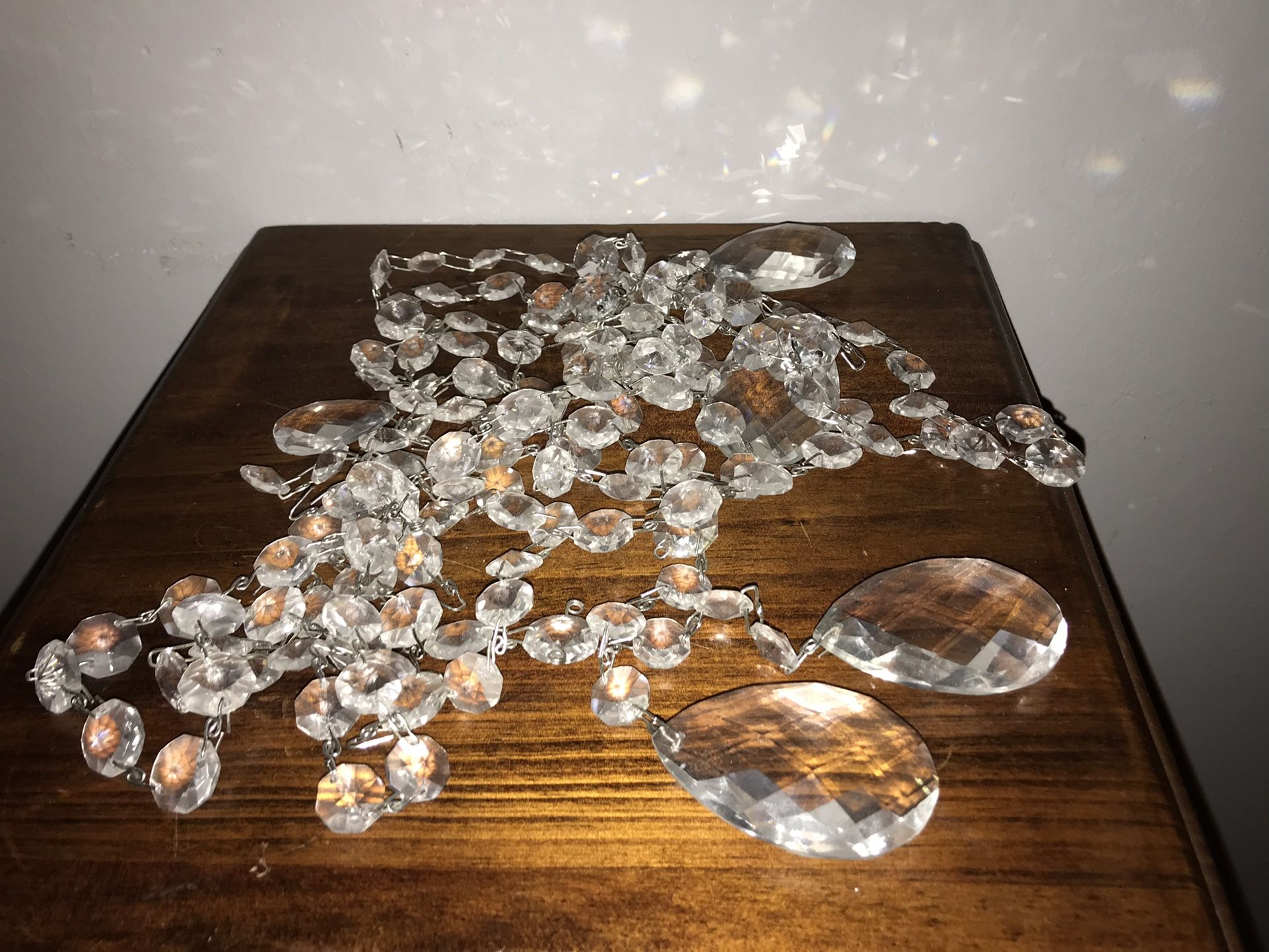 Glass Crystals from a chandelier