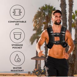 Weighted Vest for Women and Men 12 Lbs with Reflective Stripe and Double Adjustable Buckle Straps Weight Vests for Strength Tra
