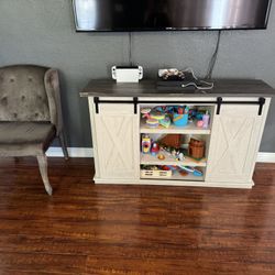 White Farmhouse Console Table 