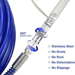 Sprayer Joint, 3/8" Inch Hose Swivel Joint, 360 Degrees Rotate Stainless Steel Airless High Pressure Spray Gun Connector Accessories for Paint Sprayer