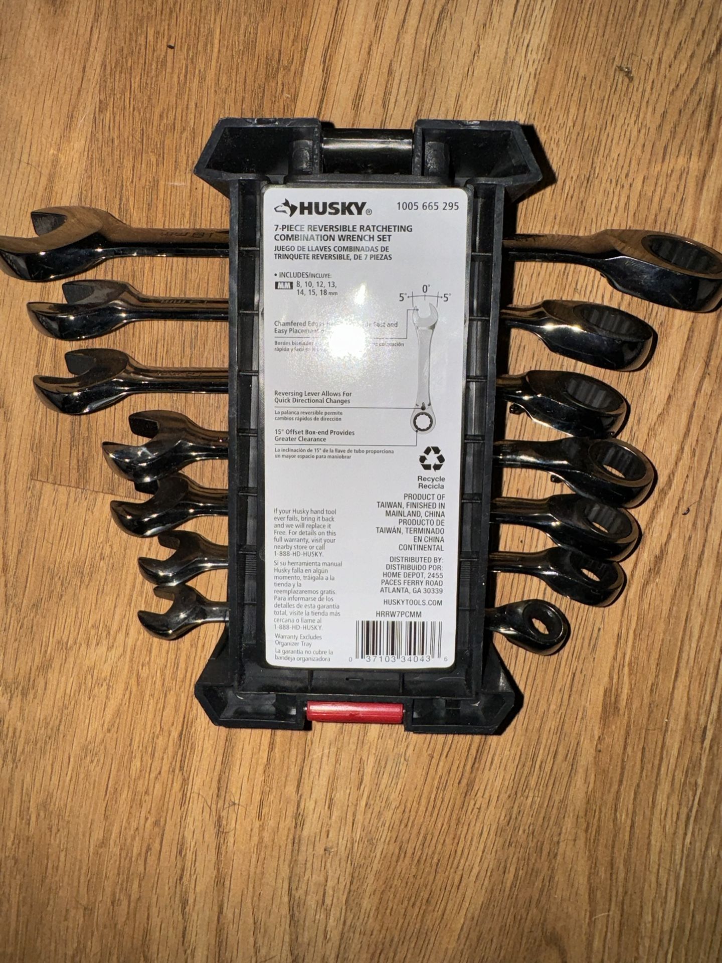 Husky Reversible Ratcheting MM Combination Wrench Set (7Piece) for