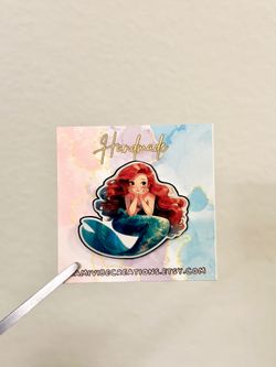Handmade Mermaid Pin | Shrink Plastic Pin