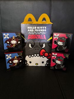 McDonald’s Hello Kitty x Godzilla happy meal toys