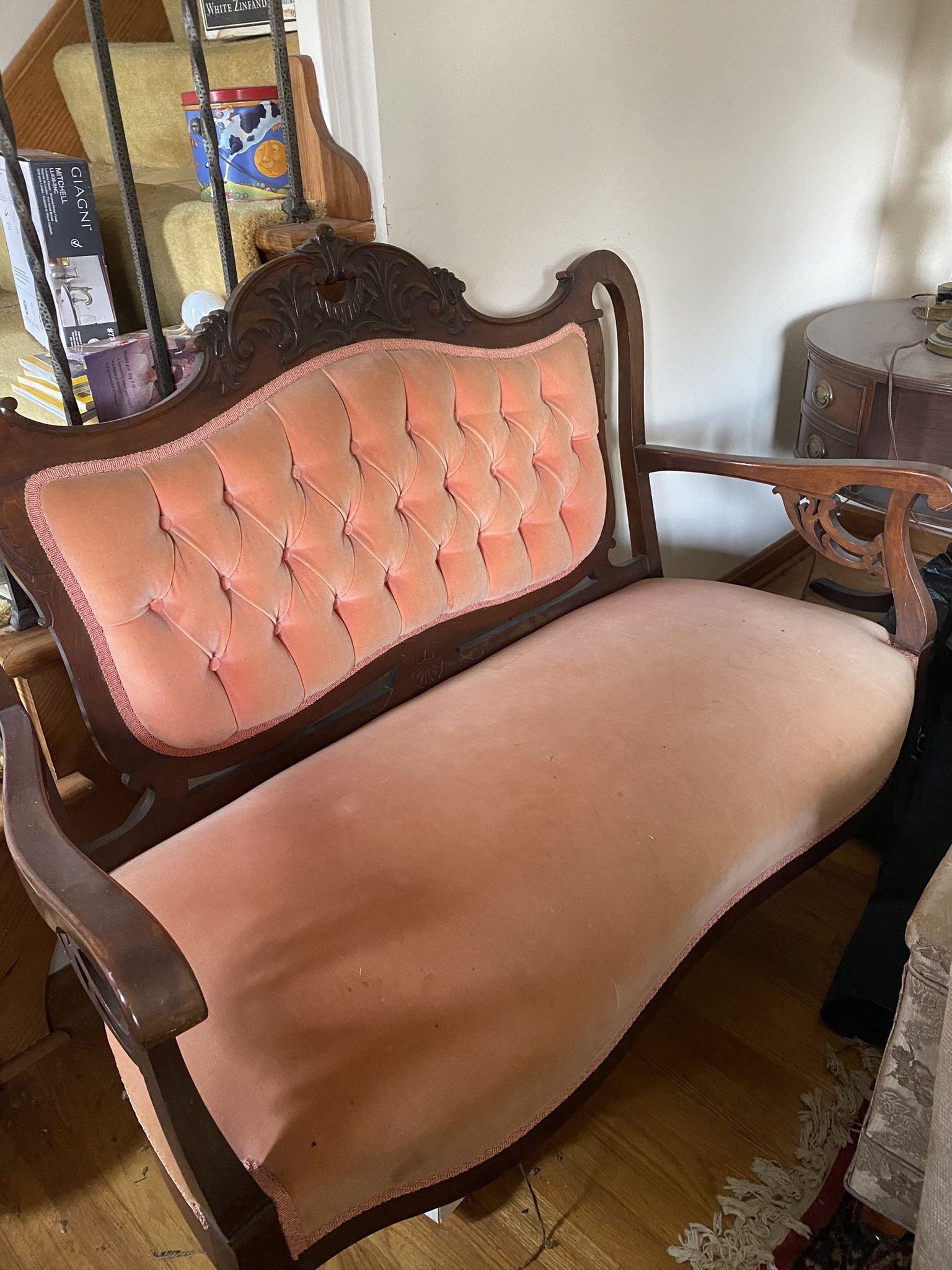 Victorian Era Love Seat And Chairs