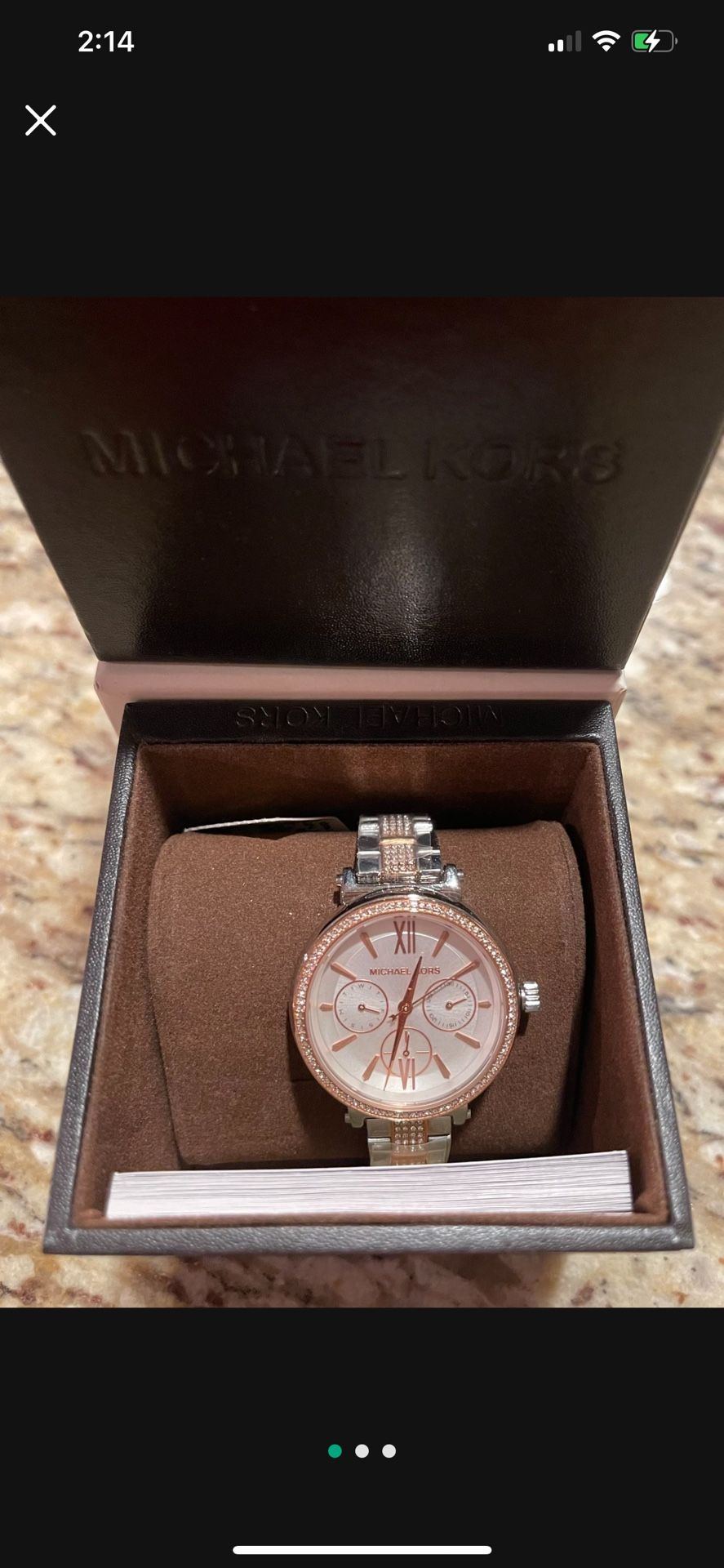 Brand New - Michael Kors Ladies Watch - Sofie Quartz Watch with Stainless-Steel Strap, Two Tone/silver/rose